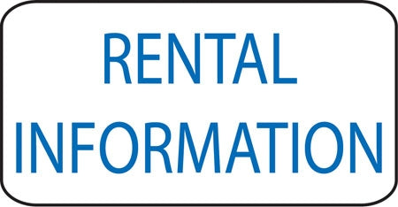 Rental Information- 16"w x 8"h Aluminum Sign
