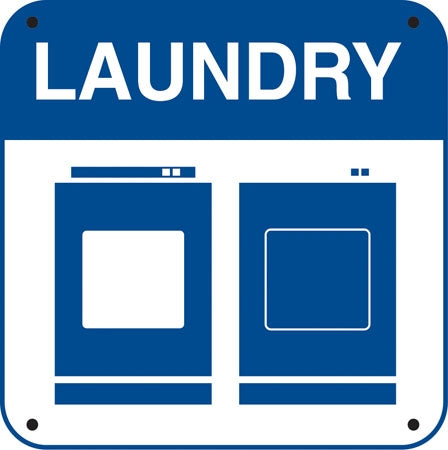 Aluminum Sign- "Laundry" and Symbols