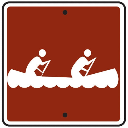(Canoe) Symbol- 12"w x 12"h Reflective Camp Sign