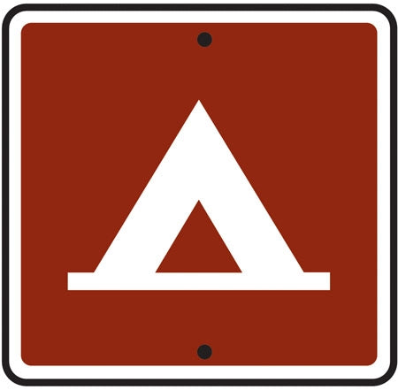 (Tent) Symbol- 12"w x 12"h Reflective Camp Sign