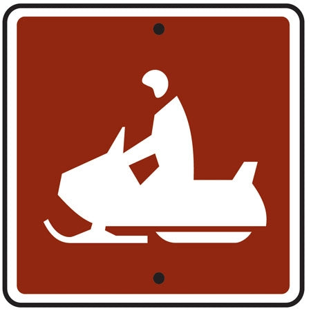 (Snowmobile) Symbol- 12"w x 12"h Reflective Camp Sign