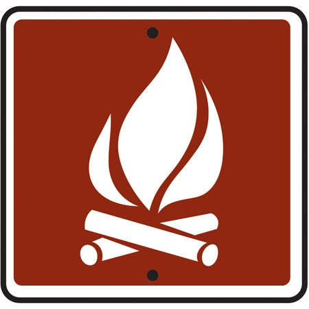 (Campfire) Symbol- 12"w x 12"h Reflective Camp Sign