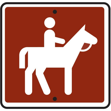 (Horseback Riding) Symbol- 12"w x 12"h Reflective Camp Sign