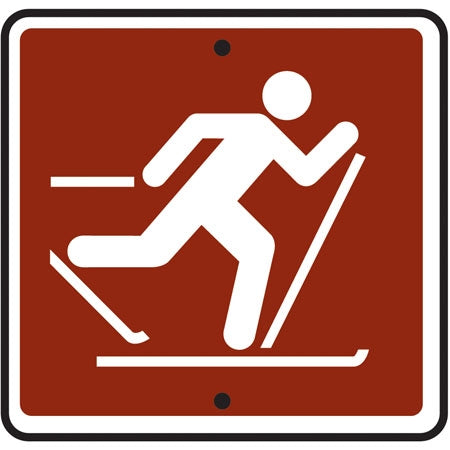 (Skiing) Symbol- 12"w x 12"h Reflective Camp Sign