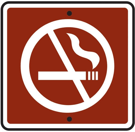 (No Smoking) Symbol- 12"w x 12"h Reflective Camp Sign