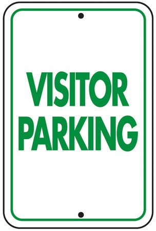 .080 Reflective Aluminum Sign "Visitor Parking"