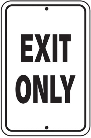 .080 Reflective Aluminum Sign "Exit Only"