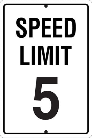 12" x 18" Aluminum Sign "Speed Limit"