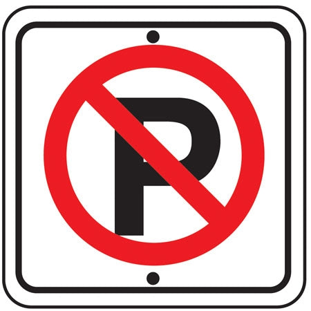 Reflective Aluminum Sign "No Parking" Symbol