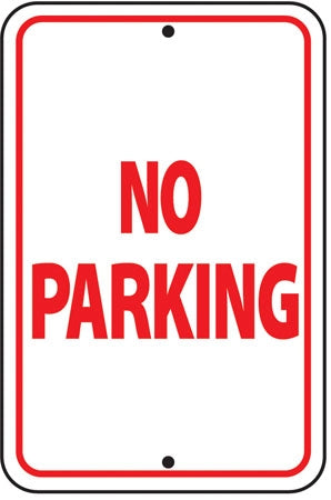 Reflective Aluminum Sign "No Parking"