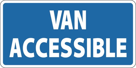Aluminum Sign "Van Accessible"