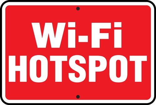 Reflective Aluminum Sign "Wi-Fi Hotspot"