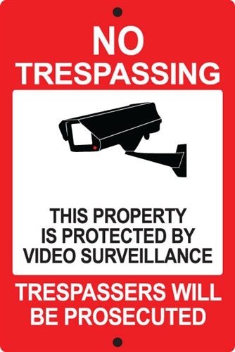 Reflective Aluminum Sign "No Trespassing"