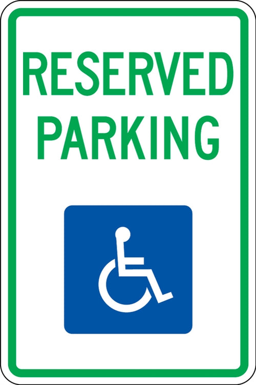 .080 Reflective "RESERVED PARKING (Handicapped)