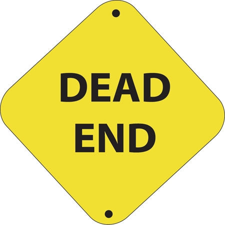 Dead End- 12"w x 12"h Aluminum Trail Marker