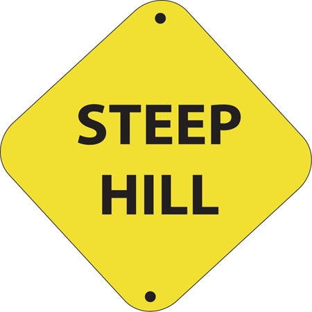 Steep Hill- 12"w x 12"h Aluminum Trail Marker