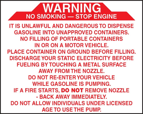 Warning It Is Unlawful And Dangerous- 5"w x 4"h Decal