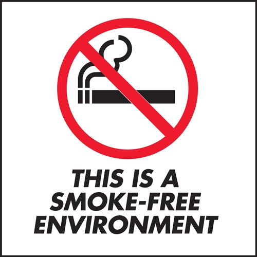 This Is A Smoke Free Environment- 6"w x 6"h Decal