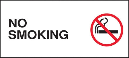 No Smoking (No Smoking Logo)- 9"w x 4"h Decal