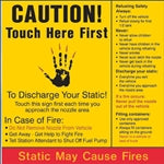 Caution Touch Here First- 6"w x 6"h Decal
