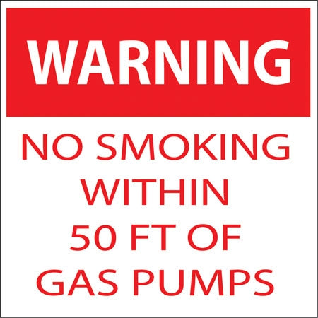 Warning No Smoking Within- 6"w x 6"h Decal