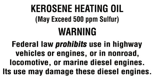 Kerosene Heating Oil- 5.25"w x 2.75"h Decal