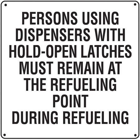 "Persons Using Dispensers" Aluminum Sign