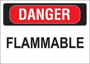 Danger Flammable- 10"w x 7"h Decal