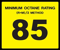 Octane Rating Decal- Standard