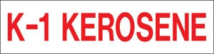 Pump Decal- Red on White, "K-1 Kerosene"