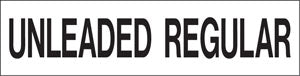 Pump Decal- Black on White, "Unleaded Regular"