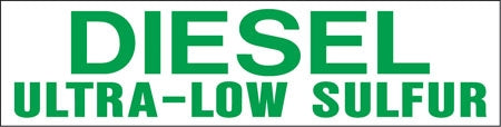 Pump Decal- Green on White, "DIESEL Ultra-Low Sulfur"