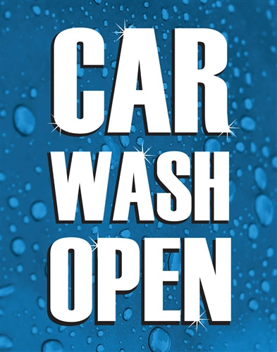 Car Wash Open- 22"w x 28"h Insert