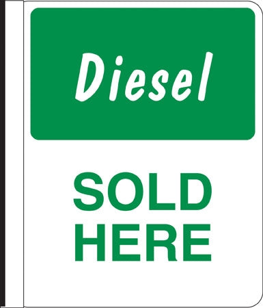 Side Mount Pole Sign- "Diesel Sold Here"