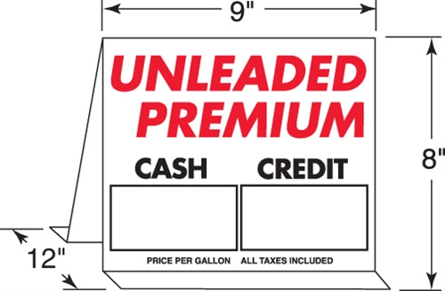 Cash/Credit Aluminum Tent Sign