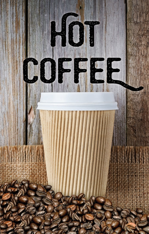 Hot Coffee- Reusable Static Cling