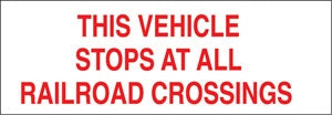 This Vehicle Stops At All... 13"w x 4.5"h Truck Decal