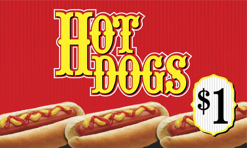 Hot Dogs- 12" x 20" Pump Topper Insert