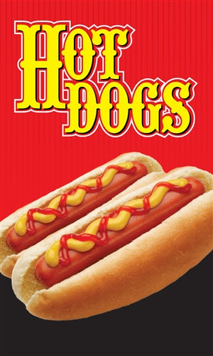 Hot Dogs- 12" x 20" Vertical Pump Topper