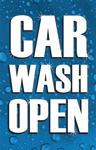 Car Wash Open- 28" x 44" .020 Styrene Insert