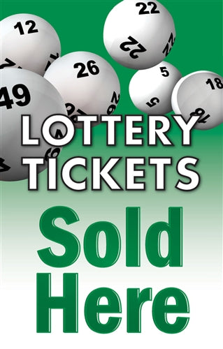 Lottery Tickets Sold Here- 28" x 44" .020 Styrene Insert