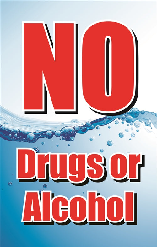 NO Drugs or Alcohol- 28" x 44" .020 Styrene Insert