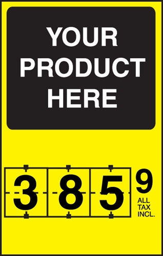 Insert- "Your Product Here" Single Price Flip-Sign