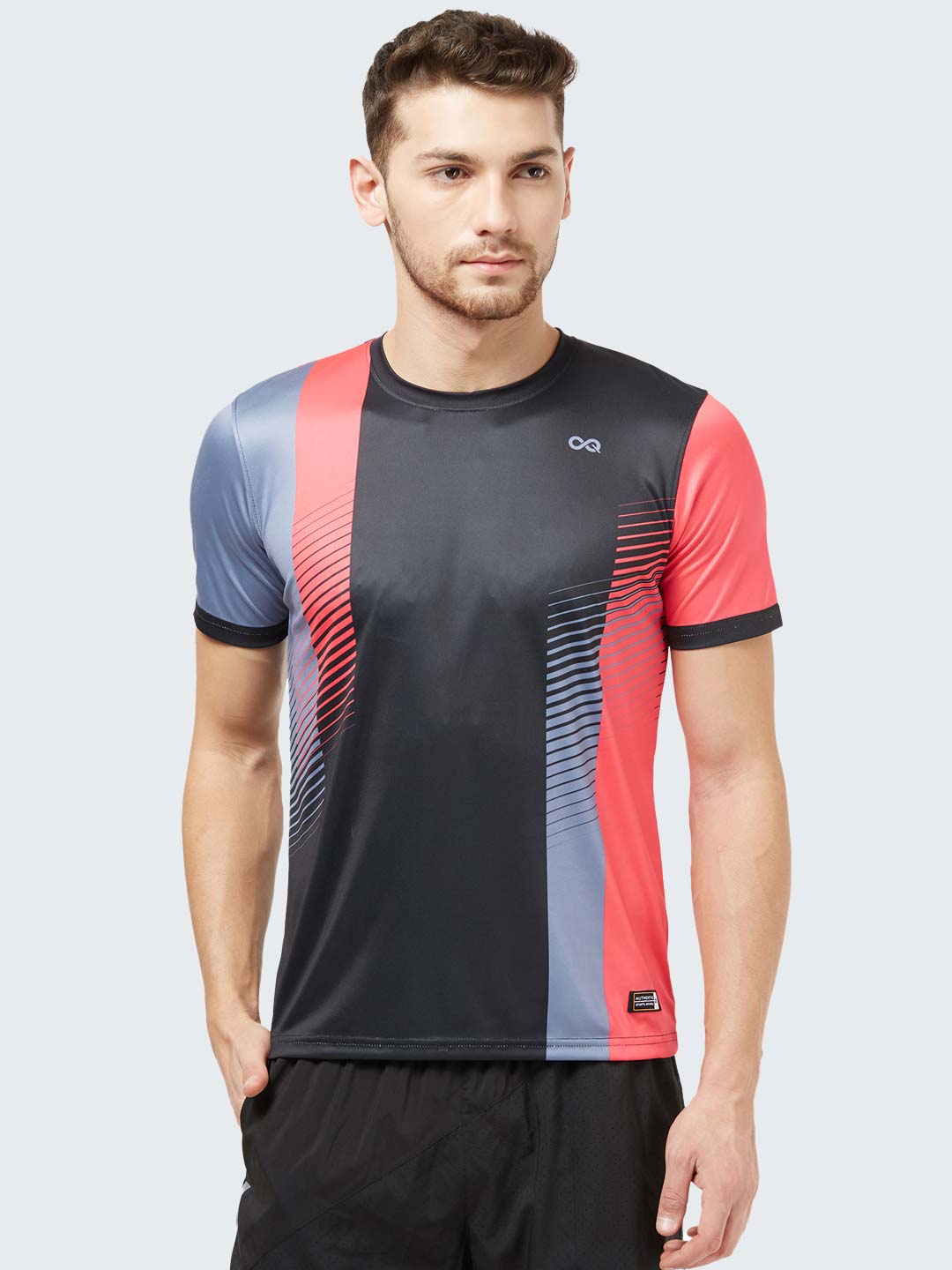 verbergen Sortie ondergeschikt Men's Geometric Active Sports T-Shirt: Black | Sportsqvest