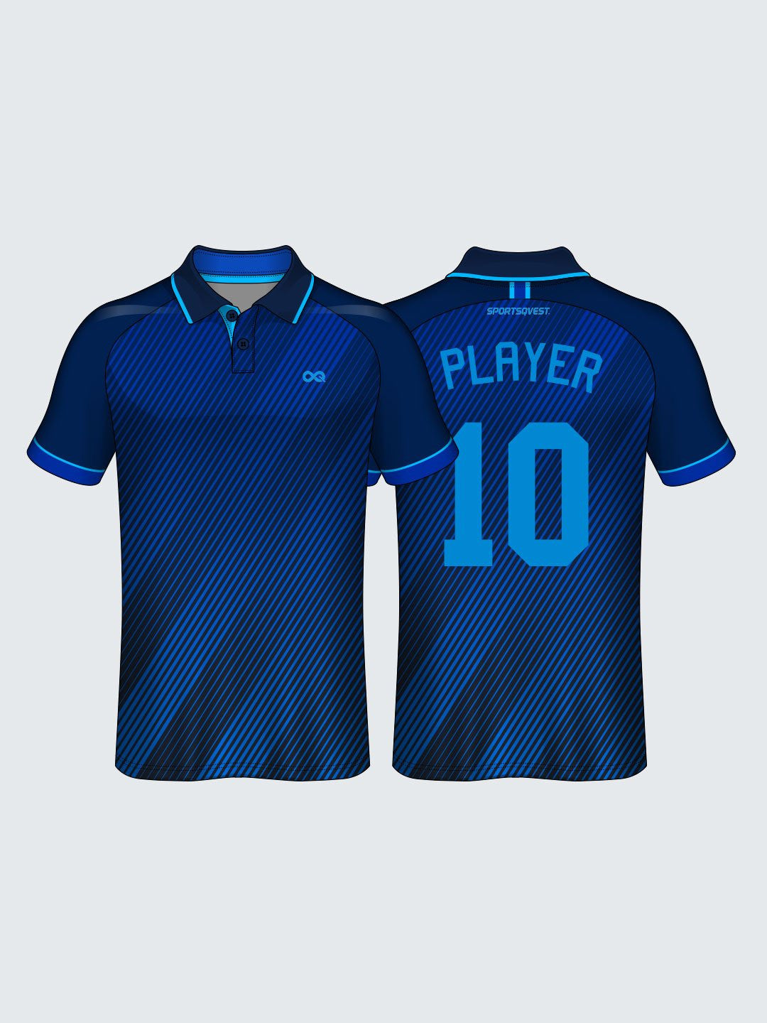 Download Customise Polo Striped Cricket Jersey-CT1011