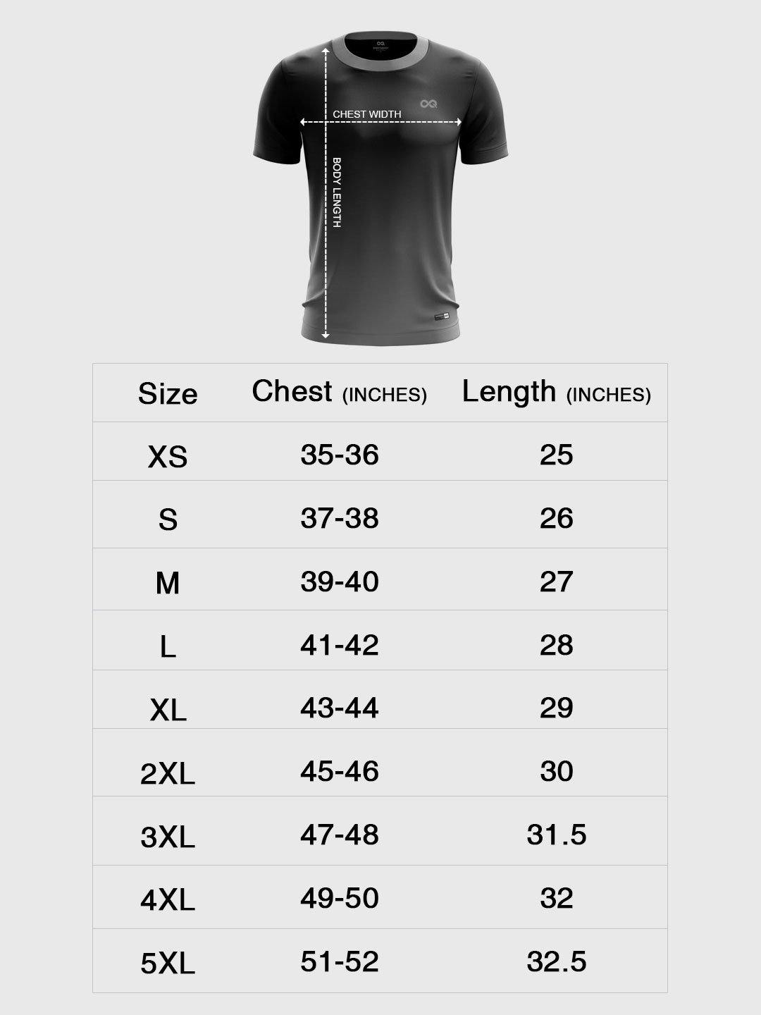 nfl men's jersey size chart