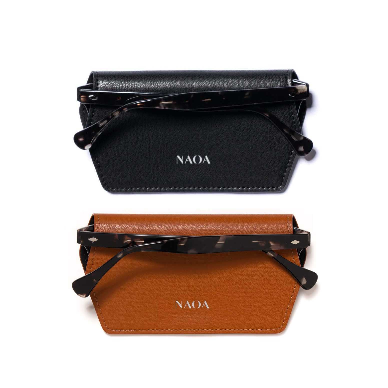 2 PACK APPLE-LEATHER SLIM GLASSES CASE, NAOA Design