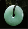 The image shows the most commonly known green color of jade.
