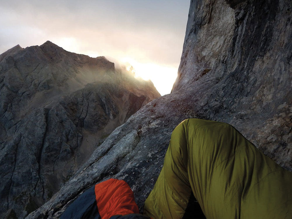 Le crépuscule depuis la face sud de la Marmolada