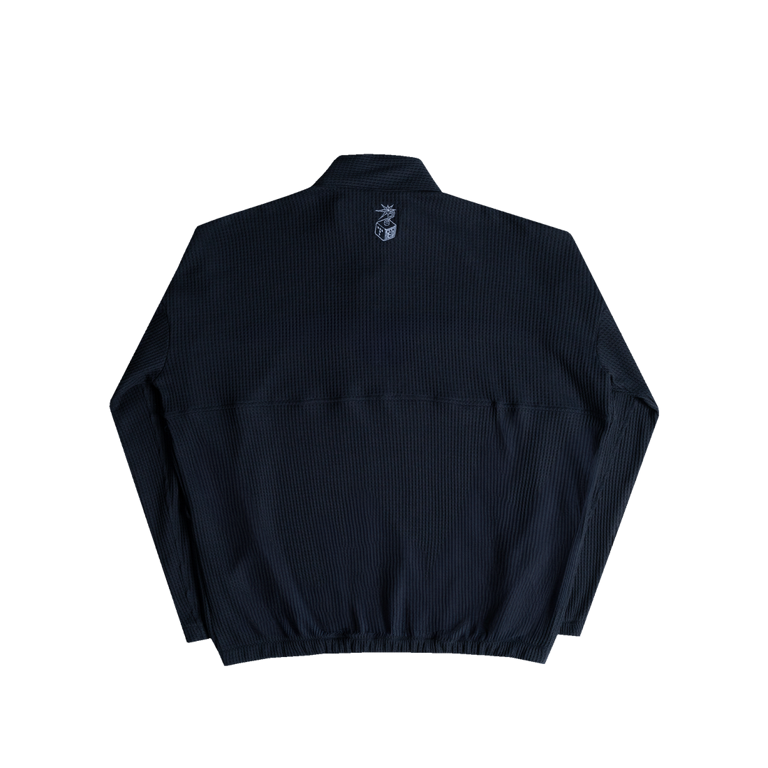 Logo Waffle Pullover Navy